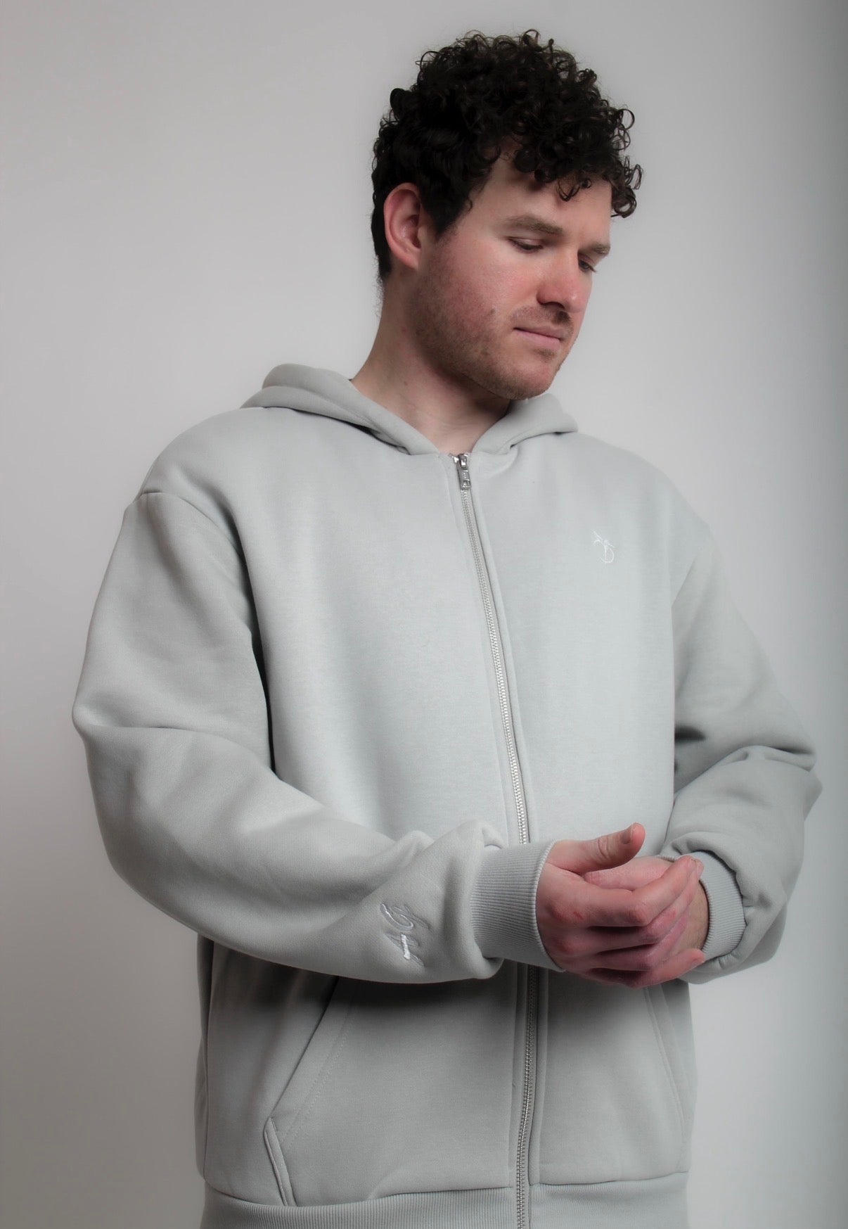 Fluffy zip-up hoodie