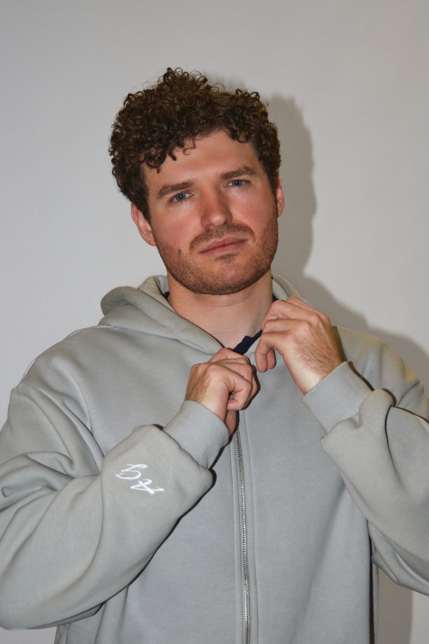 Fluffy zip-up hoodie