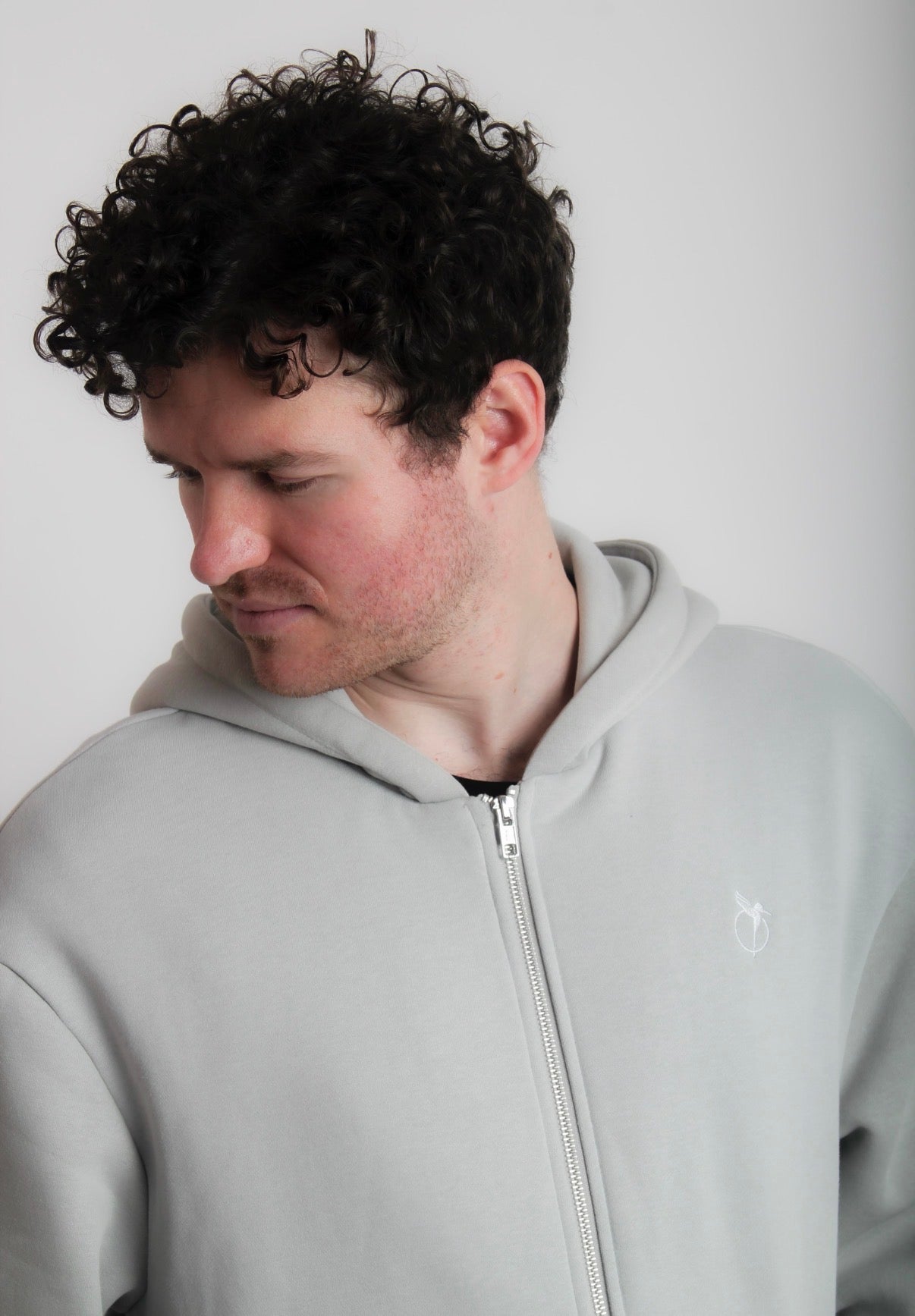 Fluffy zip-up hoodie