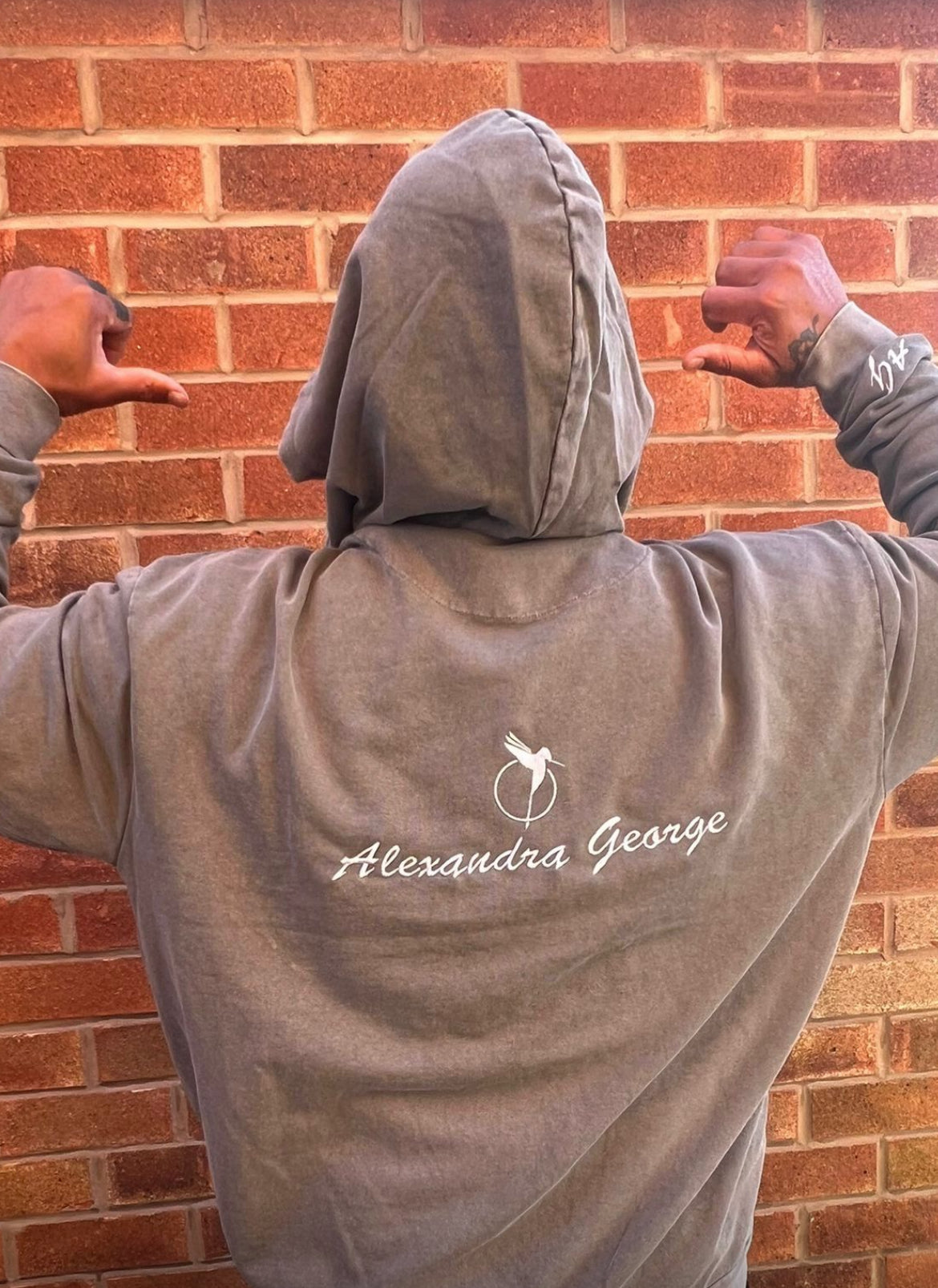 Acid washed oversize hoodie