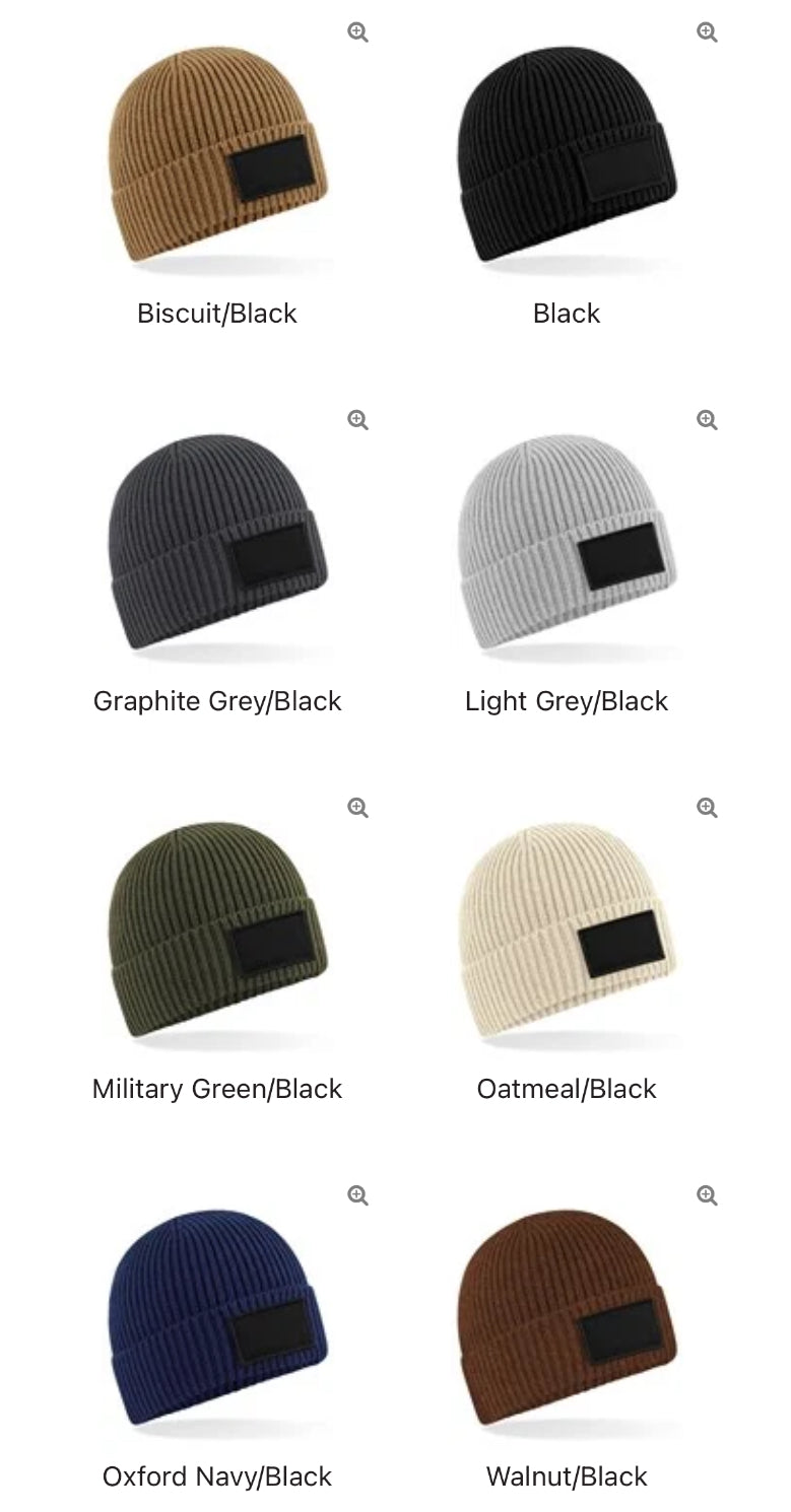 Fashion patch beanie